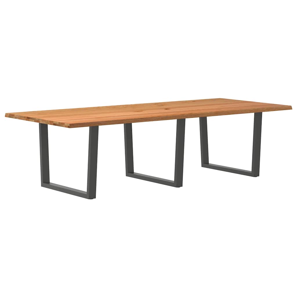 Esstisch mit Baumkanten 280x120x74 cm Massivholz Eiche