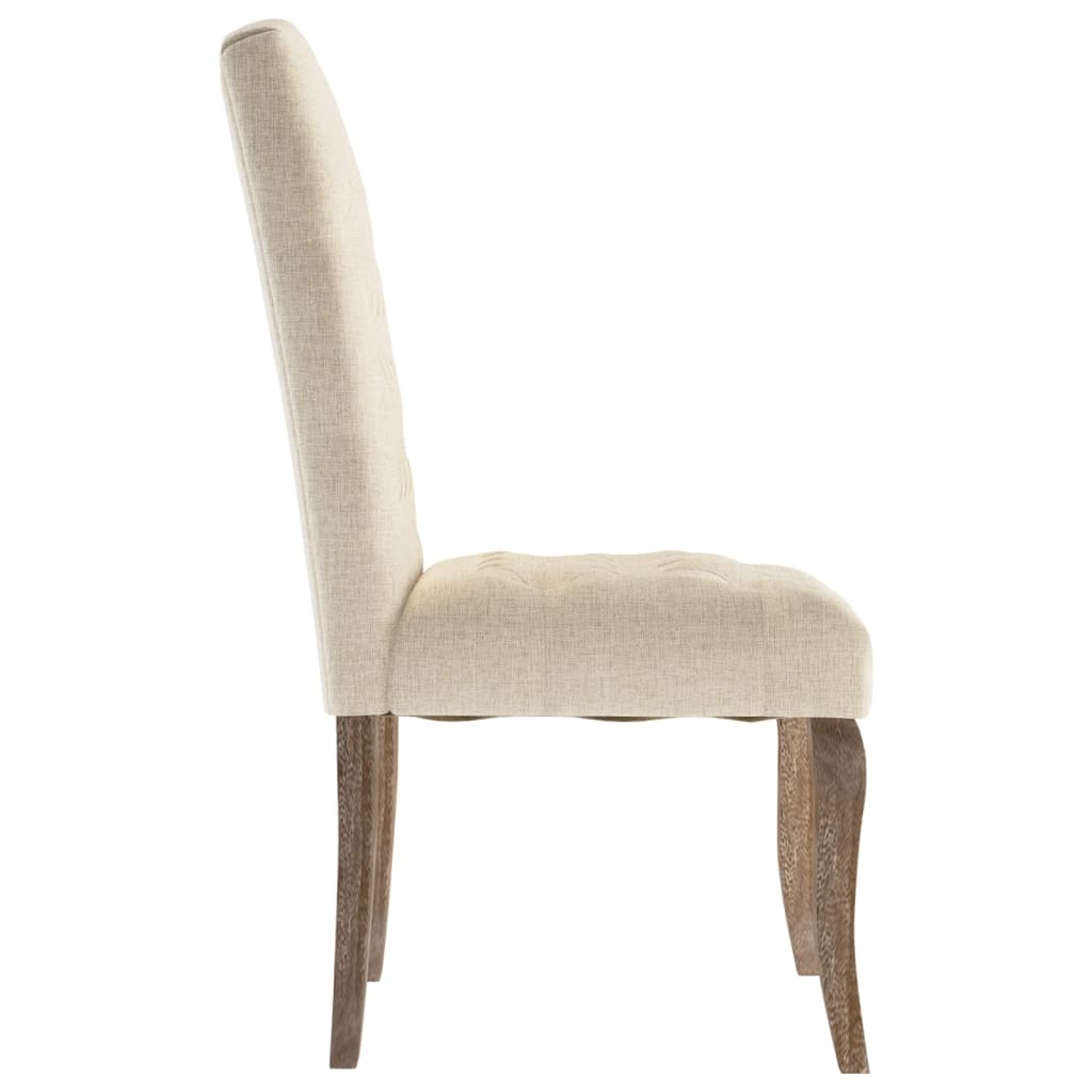 Esszimmerstühle 4 Stk. Beige Leinenoptik Stoff - heimxxl.de
