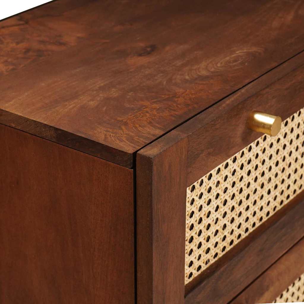 Sideboard Set 2 pcs Braun 60 x 33.5 x 75 cm Massivholz Mango