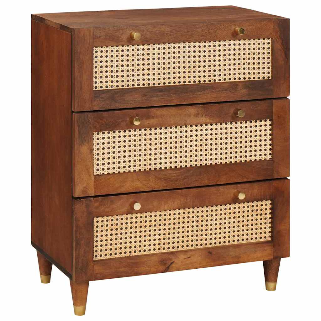 Sideboard Set 2 pcs Braun 60 x 33.5 x 75 cm Massivholz Mango