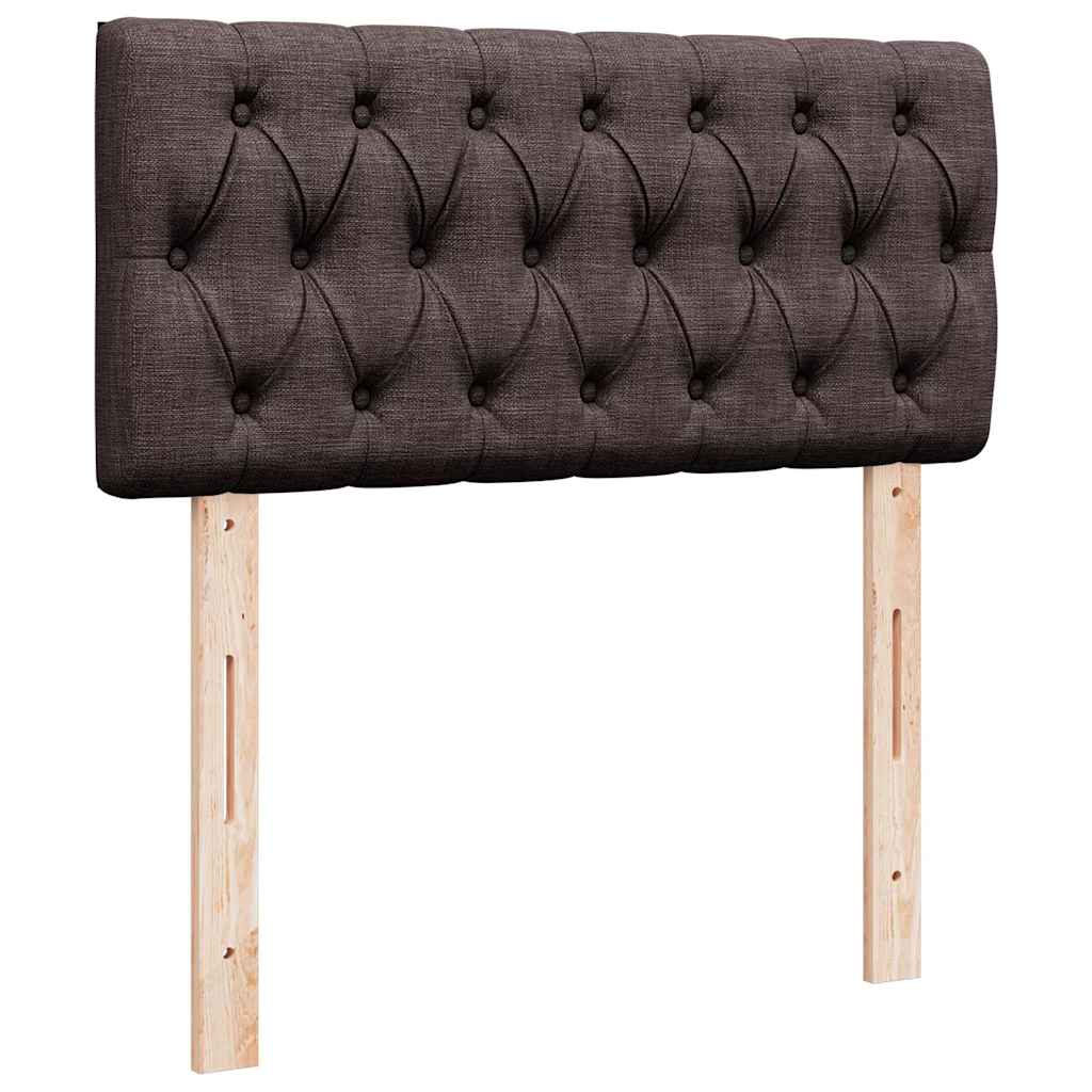 Ottoman-Bett mit Matratzen & LEDs Dunkelbraun 200x200 cm Stoff