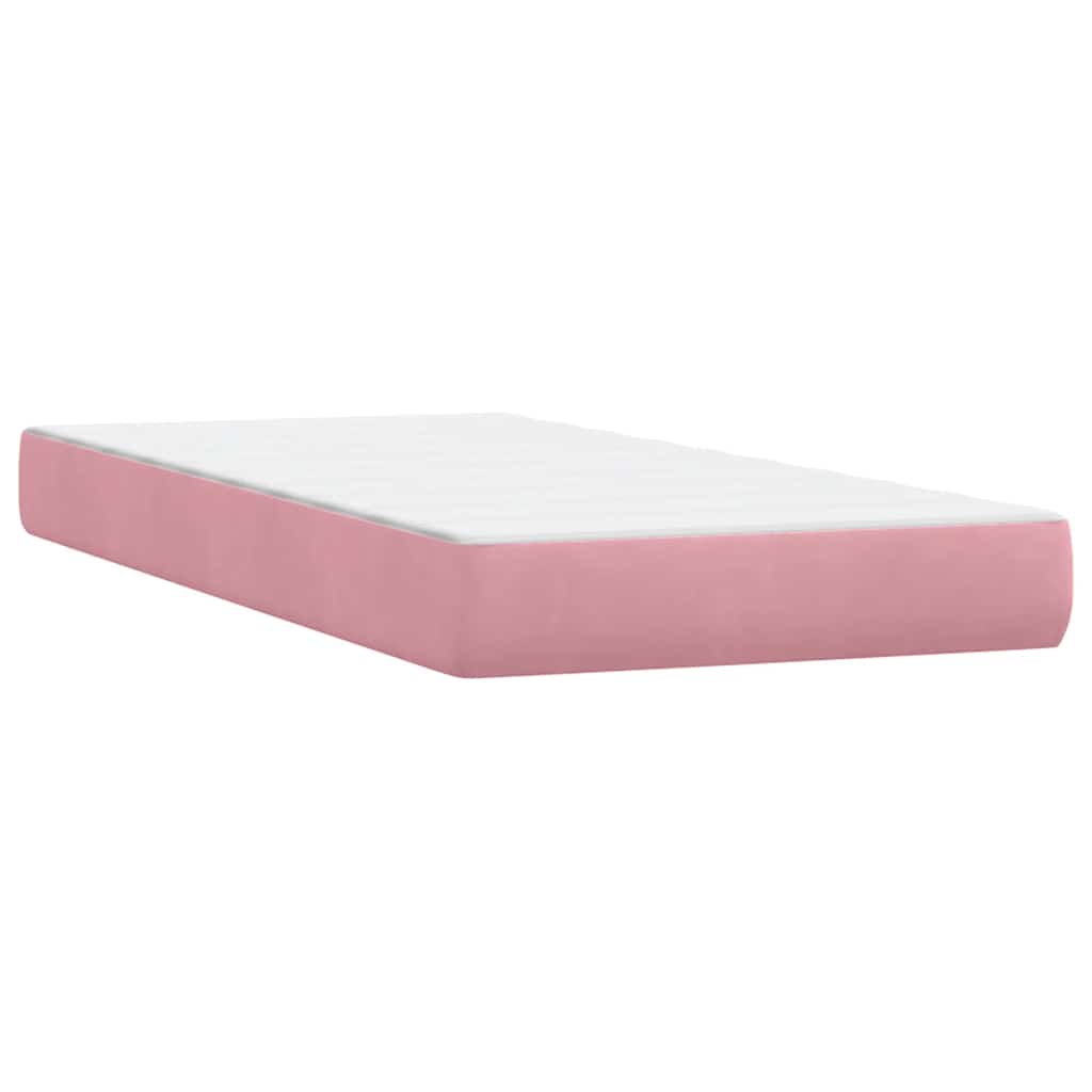 Boxspringbett mit Matratze Rosa 180x220 cm Samt