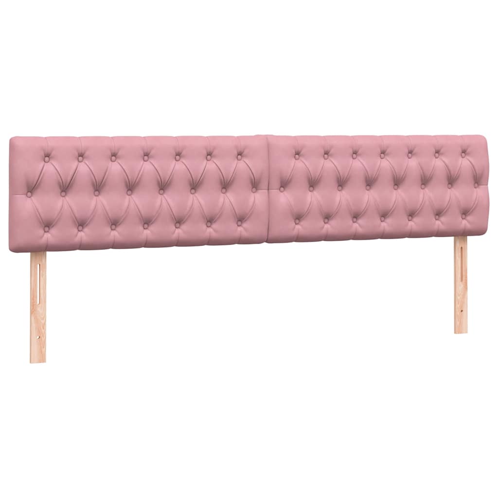 Boxspringbett mit Matratze Rosa 180x220 cm Samt