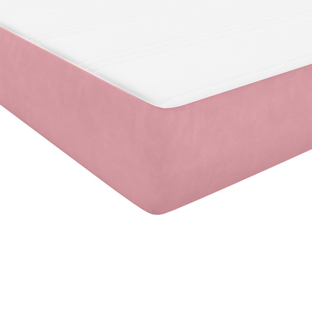 Boxspringbett mit Matratze Rosa 180x220 cm Samt