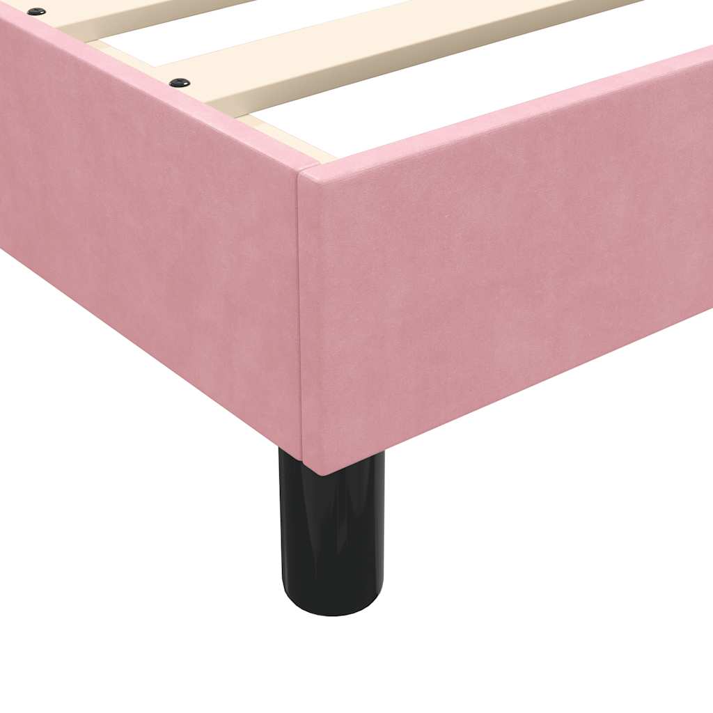 Boxspringbett mit Matratze Rosa 180x220 cm Samt