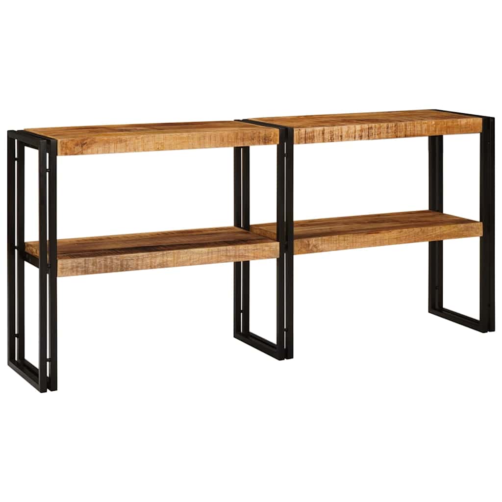 Konsolentisch 160x33x75 cm Raues Mangoholz