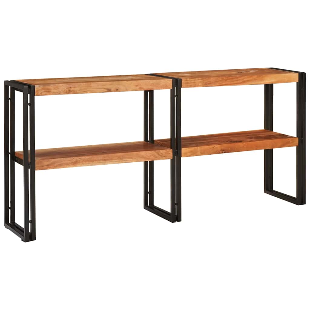 Konsolentisch 160x33x75 cm Raues Akazienholz