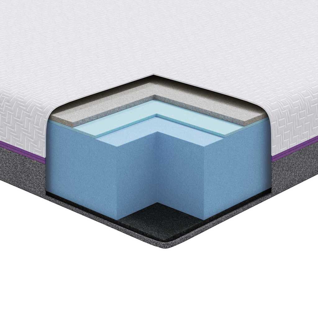 Matratzen Weiß, Grau 100 x 200 cm 100% Polyester Jacquardstoff