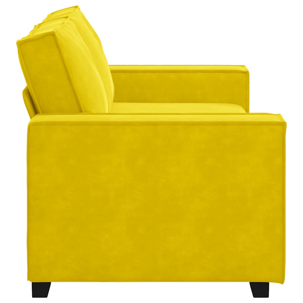 2-Sitzer-Sofa Gelb 140 cm Samt