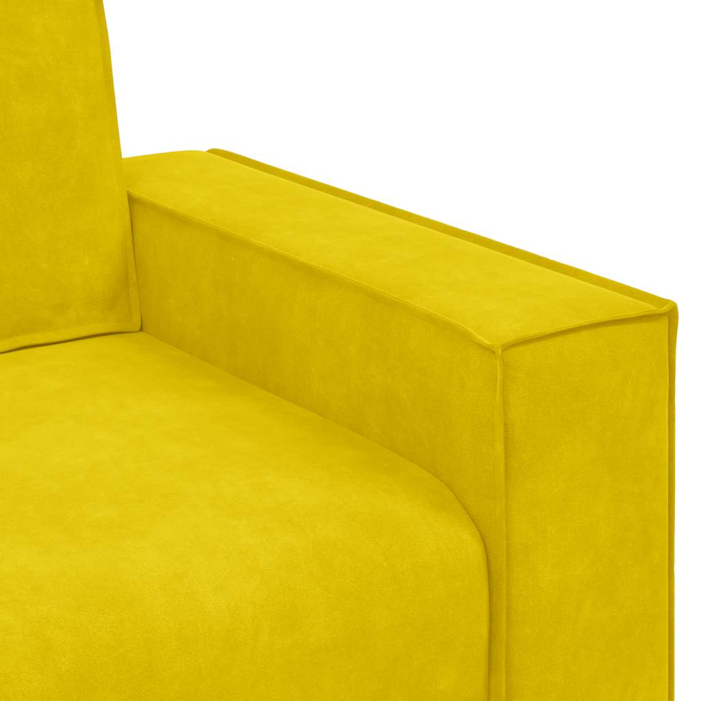 2-Sitzer-Sofa Gelb 140 cm Samt