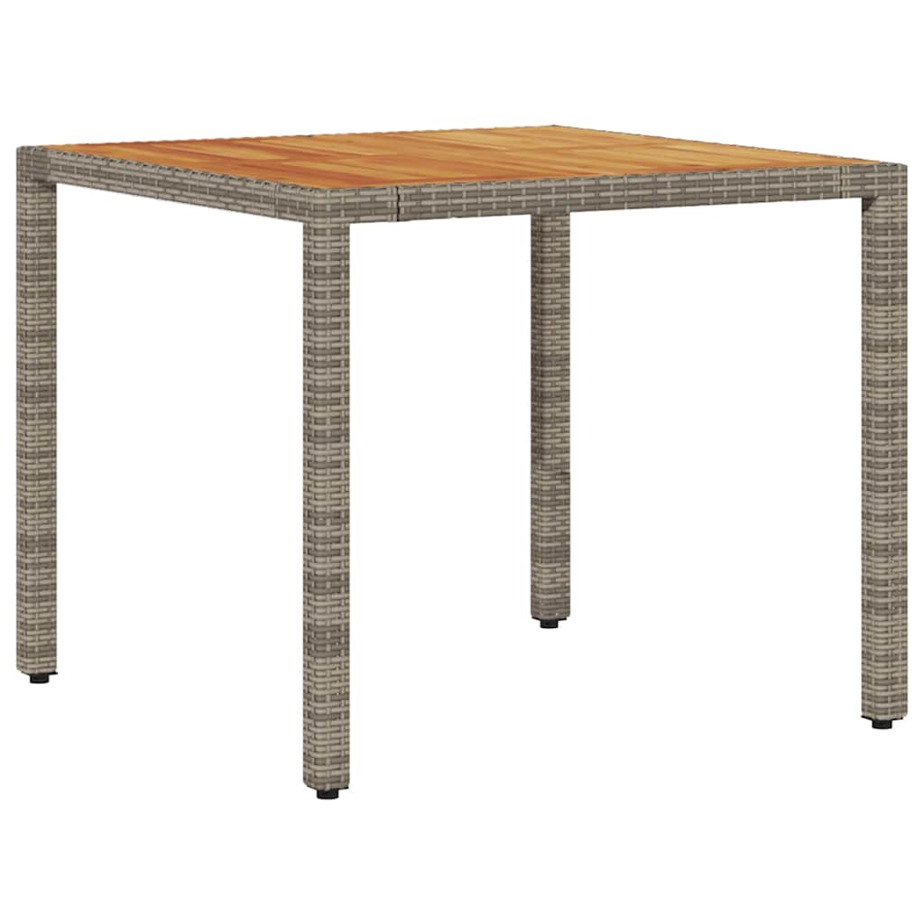 3-teiliges Gartenset mit Kissen in grau aus Poly Rattan