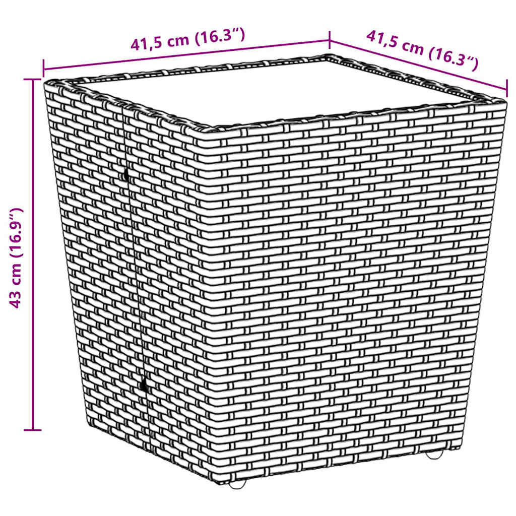 3-tlg. Garten-Bistroset mit Kissen Schwarz Poly Rattan