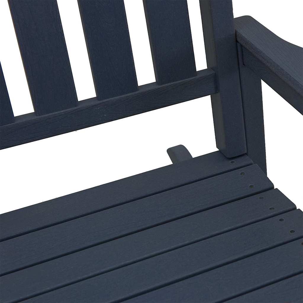 3 Teile Garten Lounge Set Marineblau HDPE