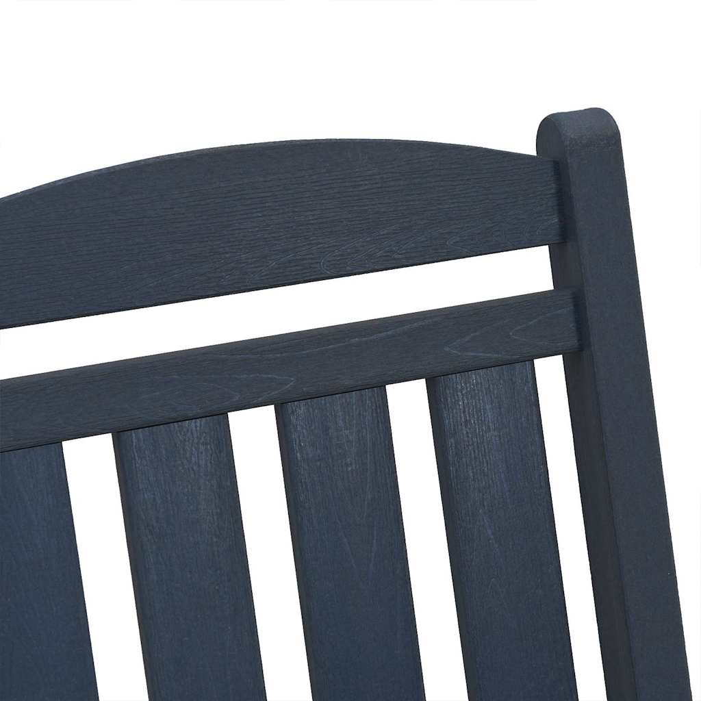 3 Teile Garten Lounge Set Marineblau HDPE