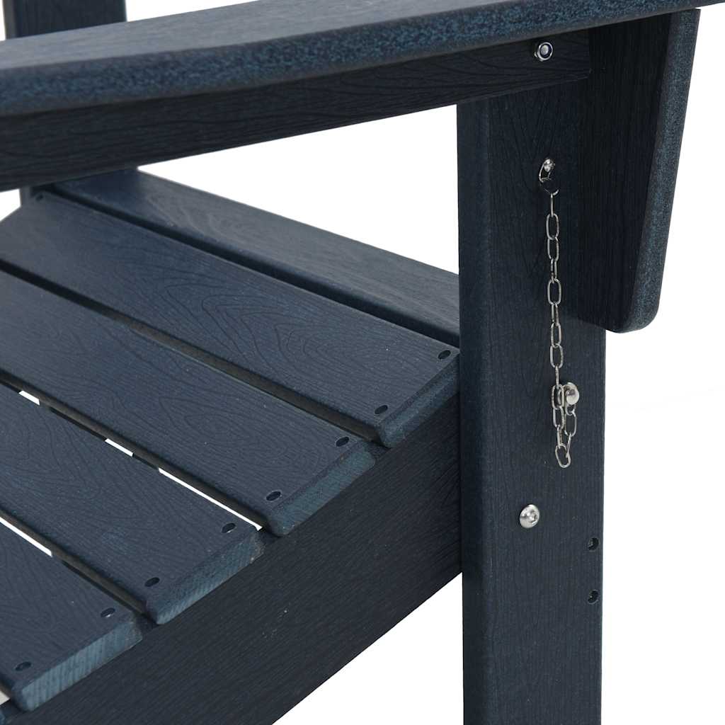 3-teiliges Garten-Loungeset Marineblau HDPE