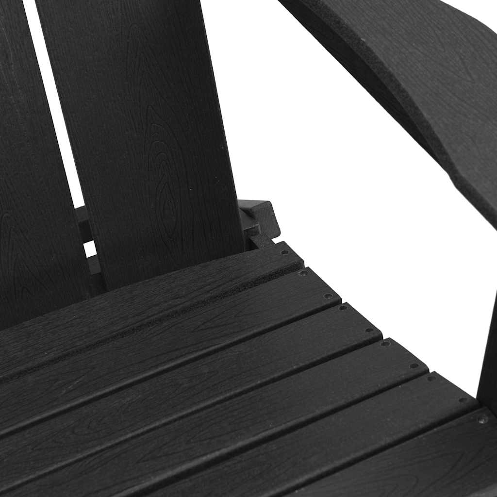 3-teiliges Garten-Lounge-Set Schwarz HDPE
