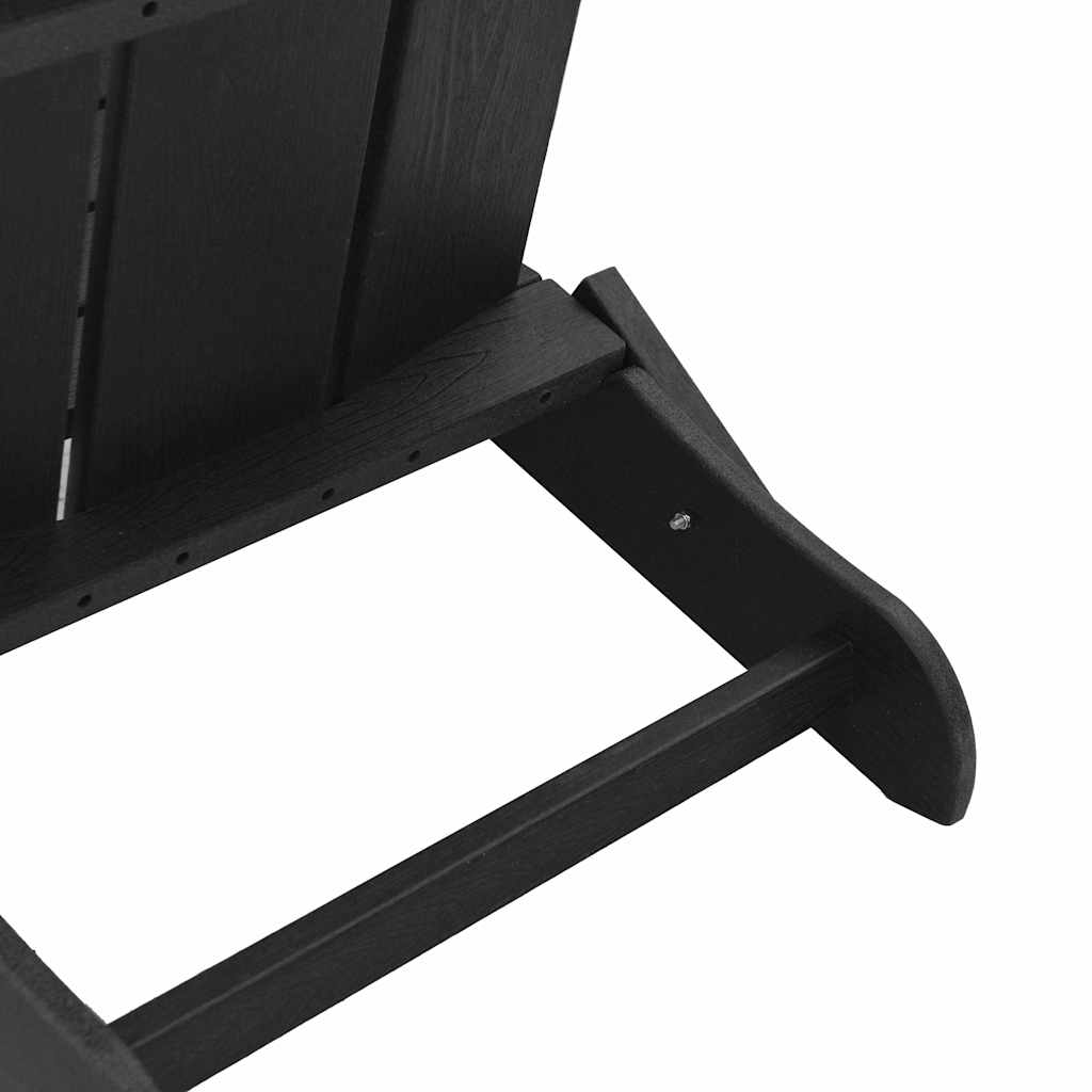 3-teiliges Garten-Lounge-Set Schwarz HDPE