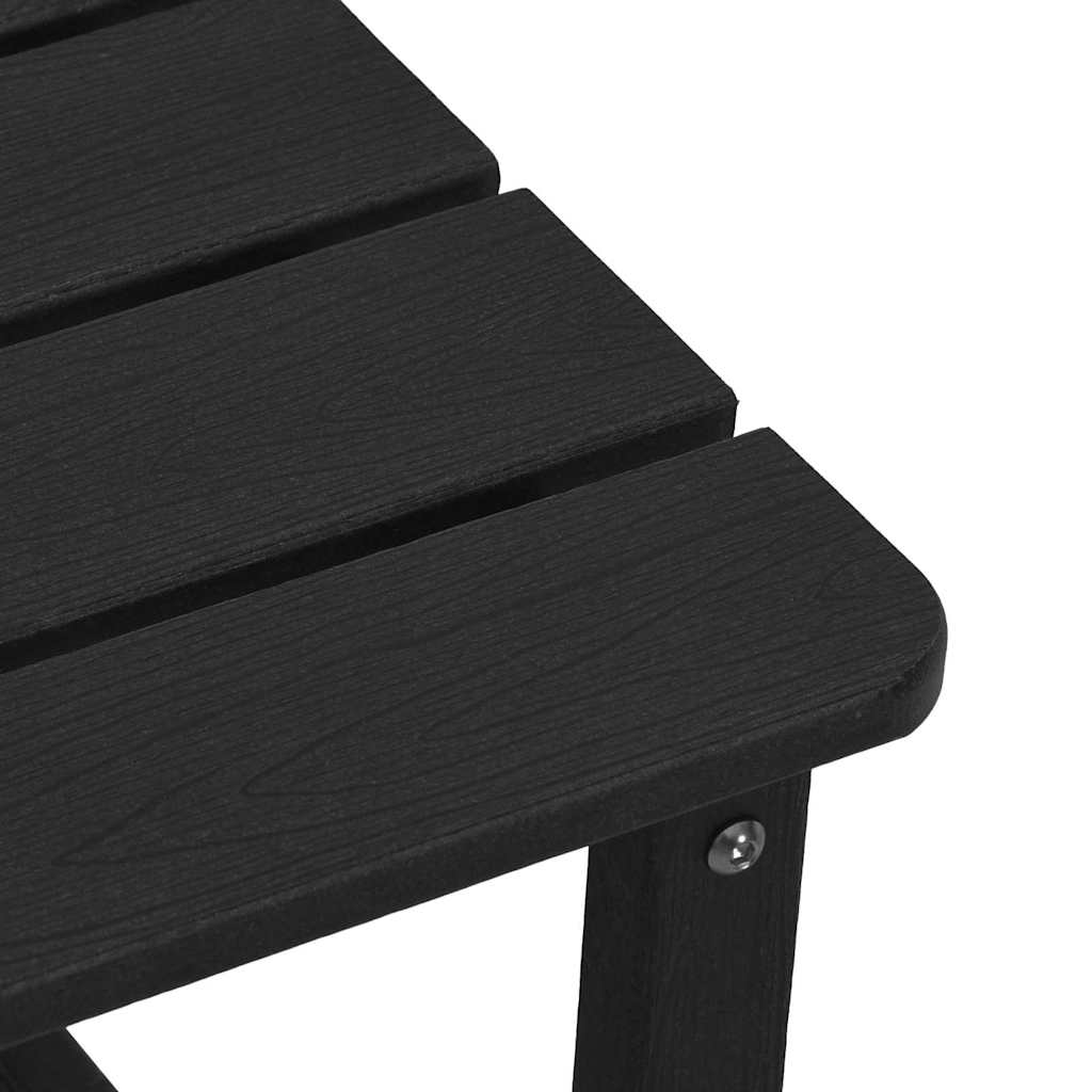 3-teiliges Garten-Lounge-Set Schwarz HDPE