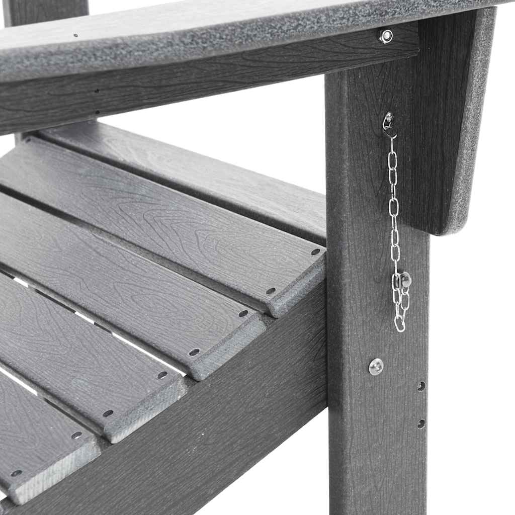 3-teiliges Garten-Lounge-Set Hellgrau HDPE