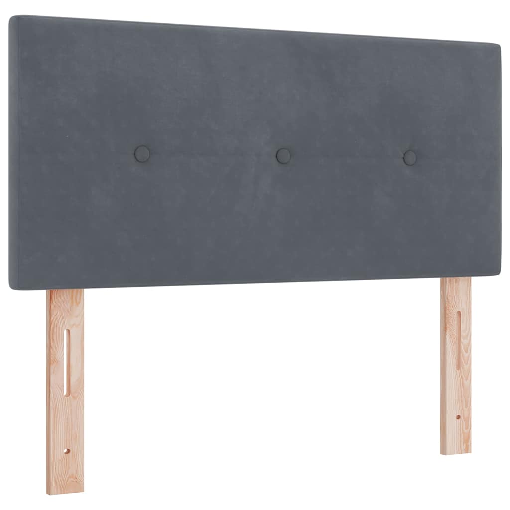 Boxspringbett mit Matratze Dunkelgrau 90x190 cm Samt