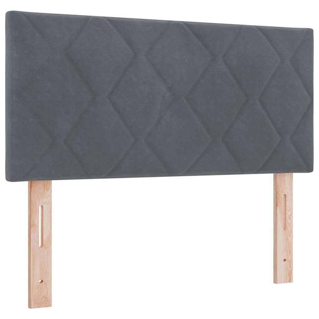Boxspringbett mit Matratze Dunkelgrau 90x190 cm Samt