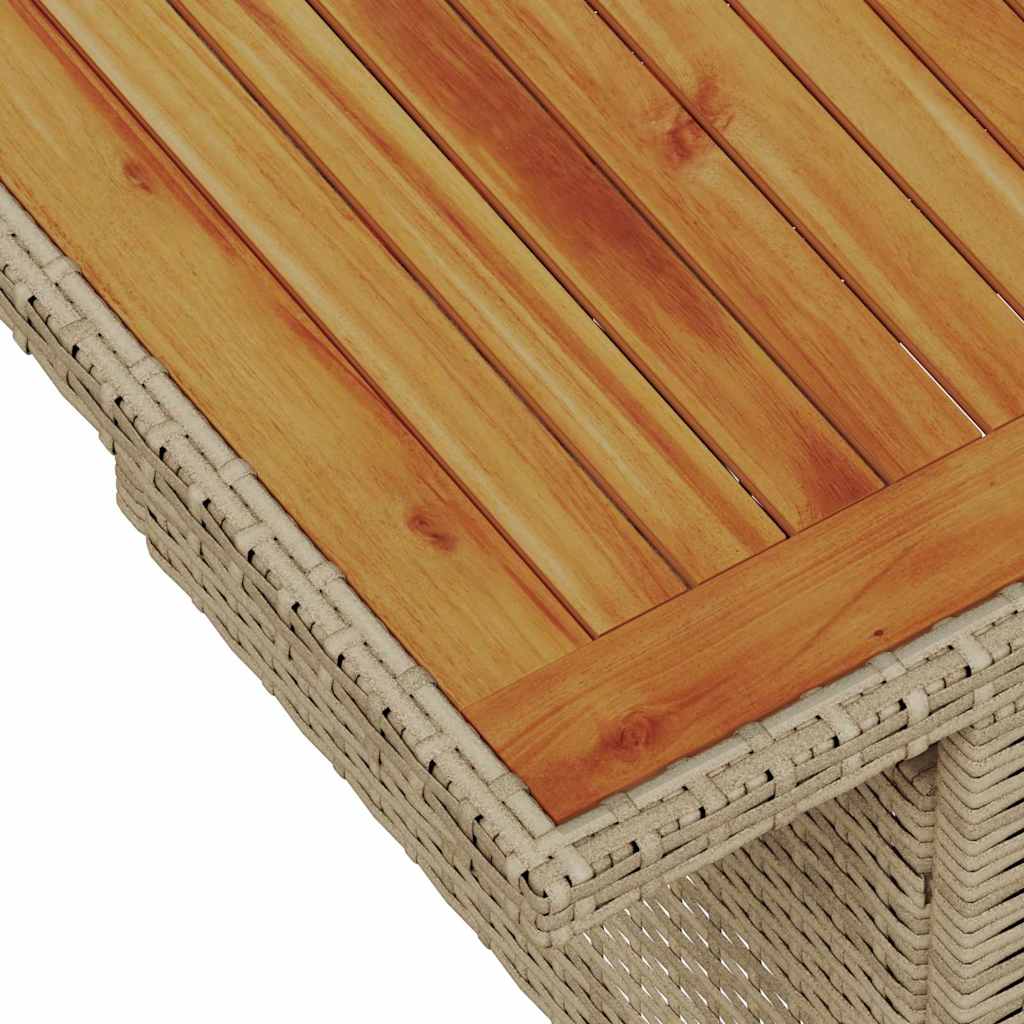 10-teiliges Garten Sofa Set mit Kissen Beige Poly Rattan