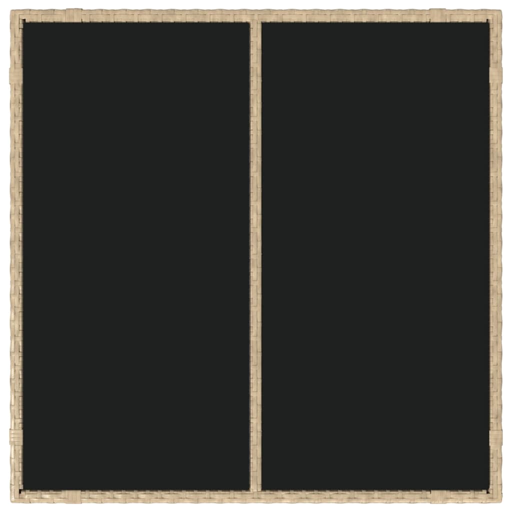 3-teiliges Garten Essgruppe Beige Poly Rattan