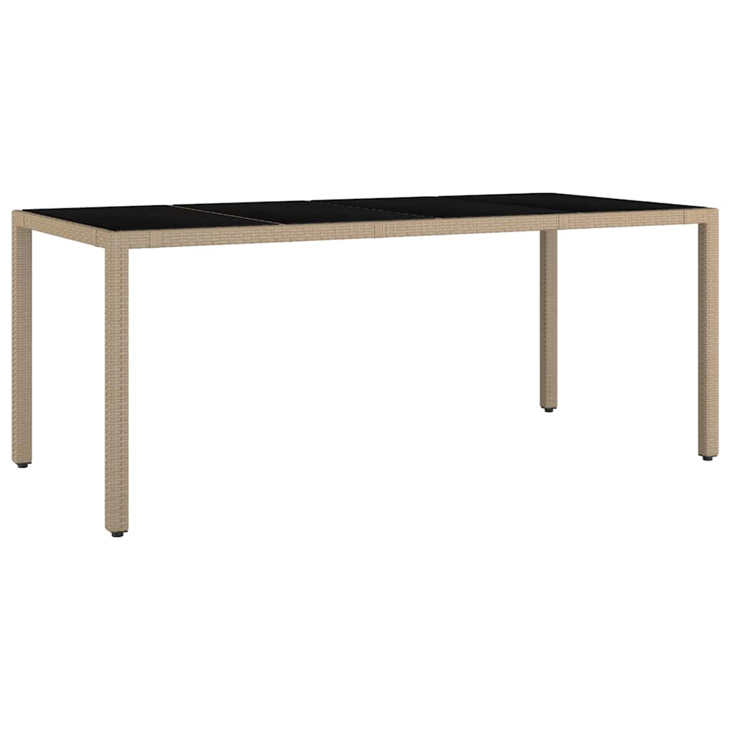9-teilige Garten Essgruppe Beige Poly Rattan