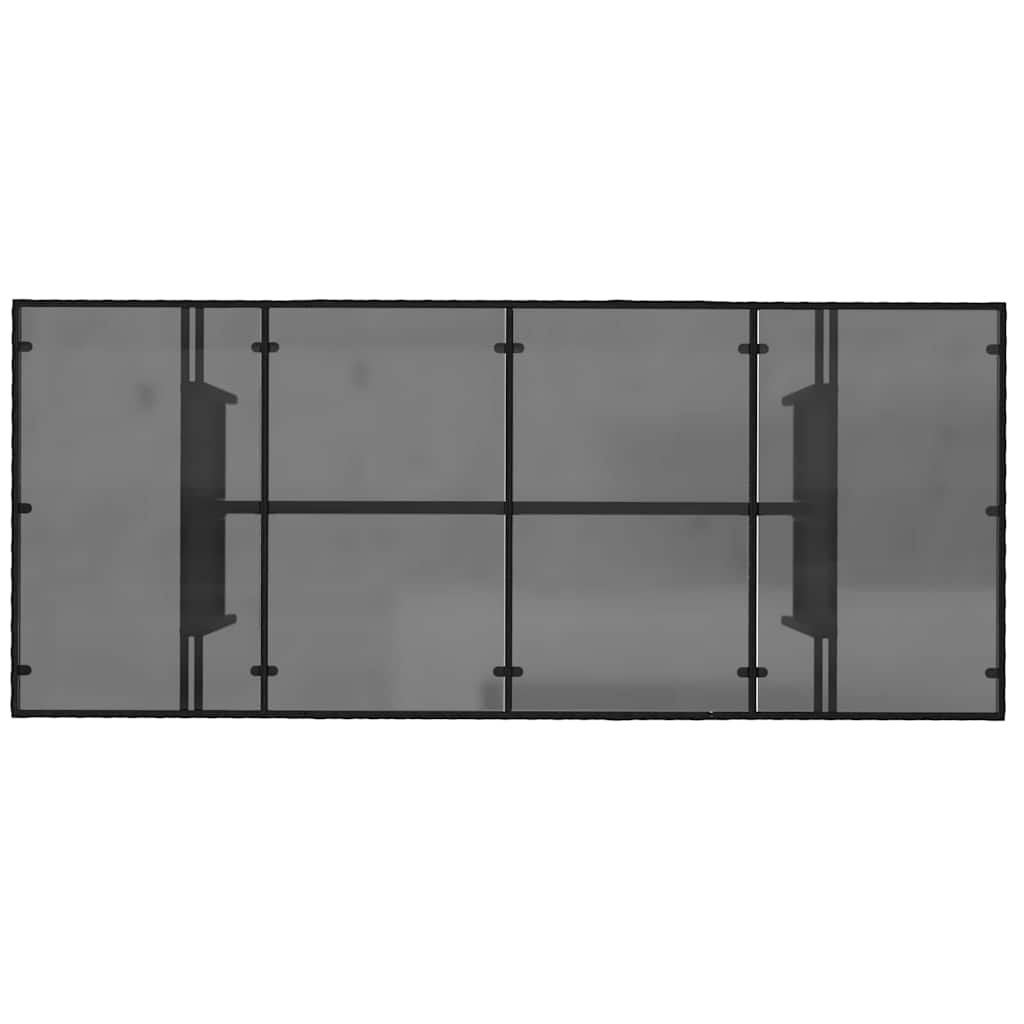 9-tlg. Garten-Essgruppe Schwarz Poly Rattan