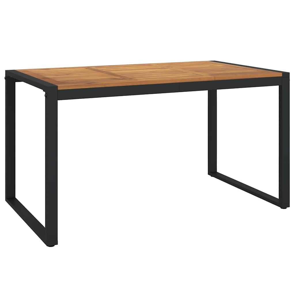 5-teiliges Garten Esstischset Grau Poly Rattan Akazie