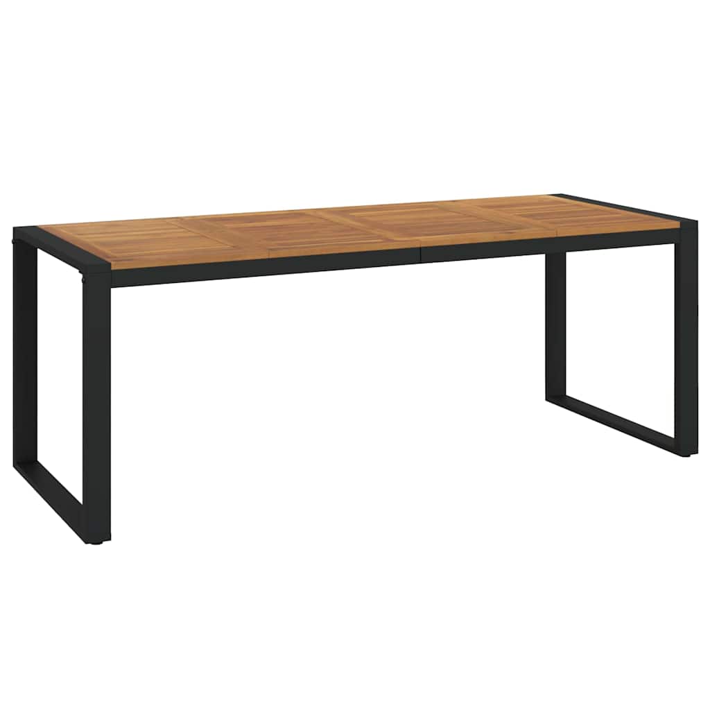 9-teiliges Garten Essgruppe Schwarz Poly Rattan Akazie