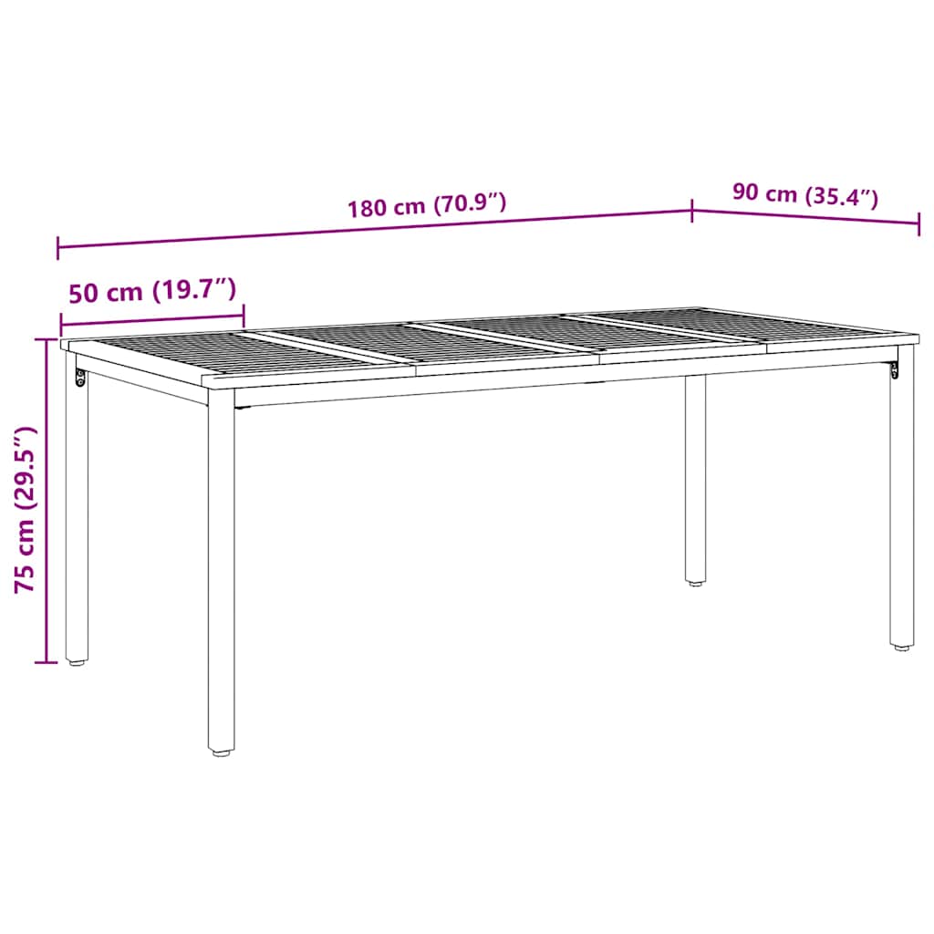 7-teilige Garten Essgruppe Beige Poly Rattan Akazie