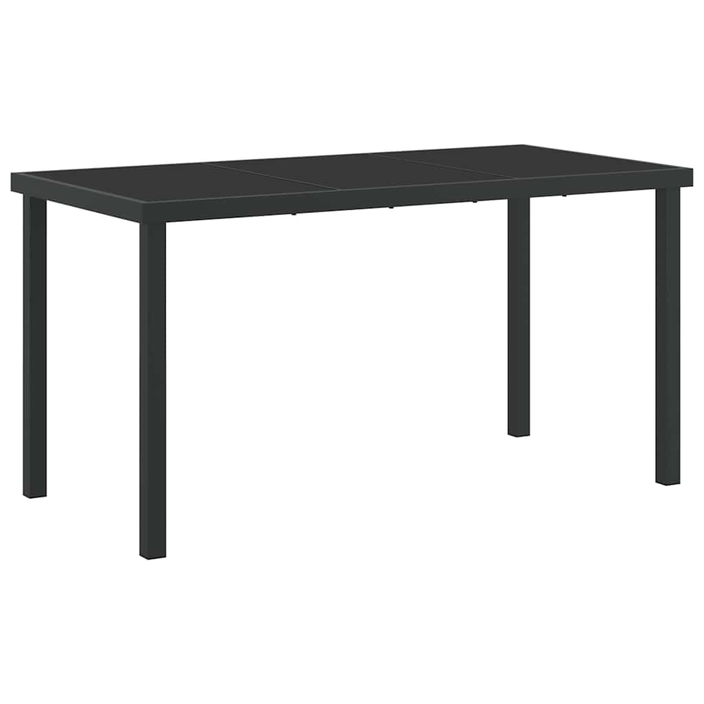 5-teiliges Garten-Dining-Set mit Kissen schwarz Textilene und Stahl