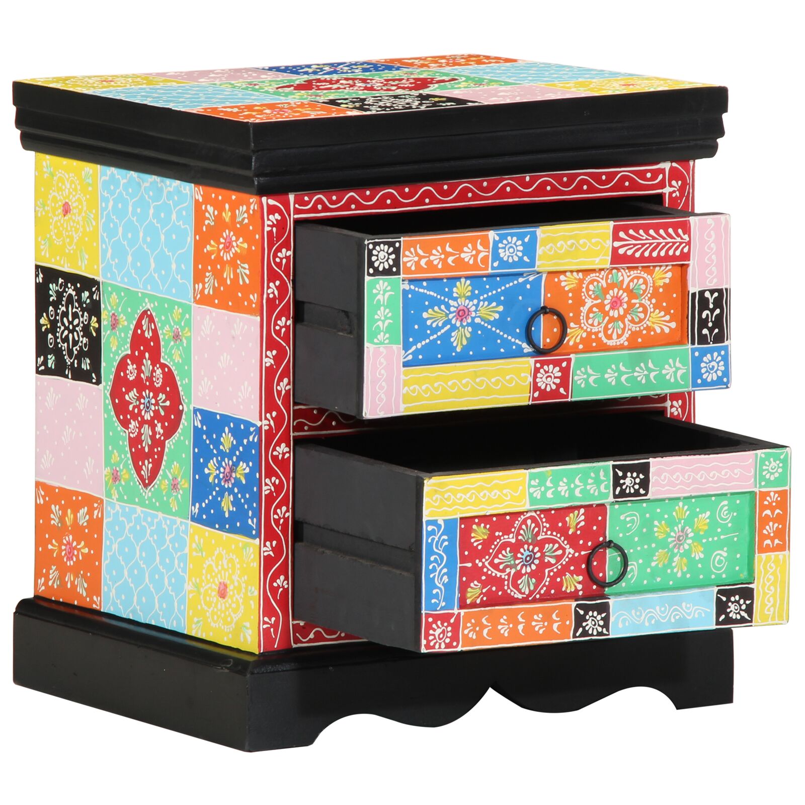 Nachttisch 2er Set Mehrfarbig 40x35x45 cm Ingenieurholz