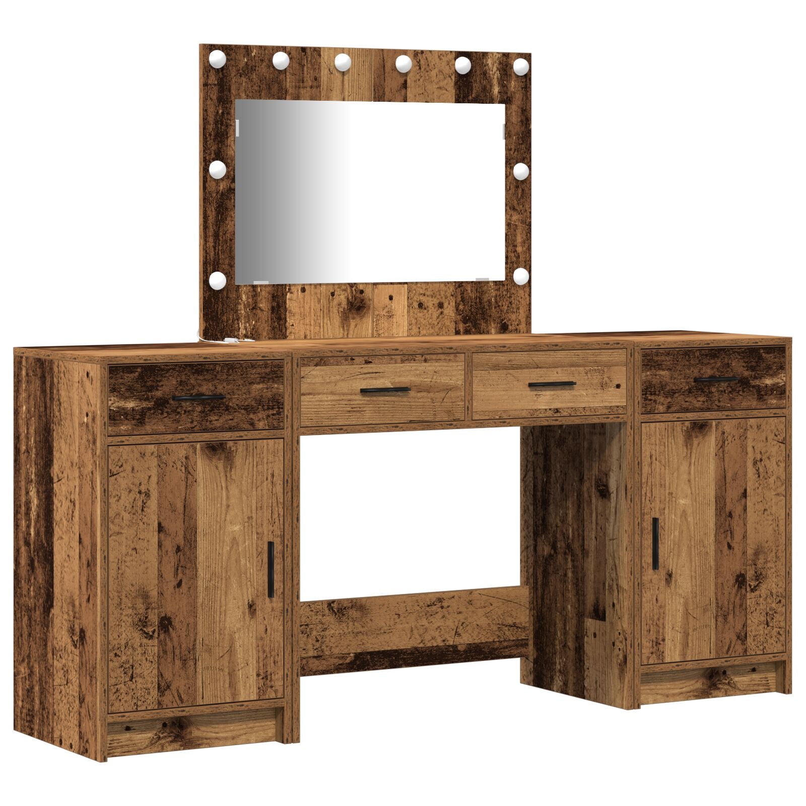 Kosmetiktisch Set Set aus 3 Altholz Holzwerkstoff Stauraum