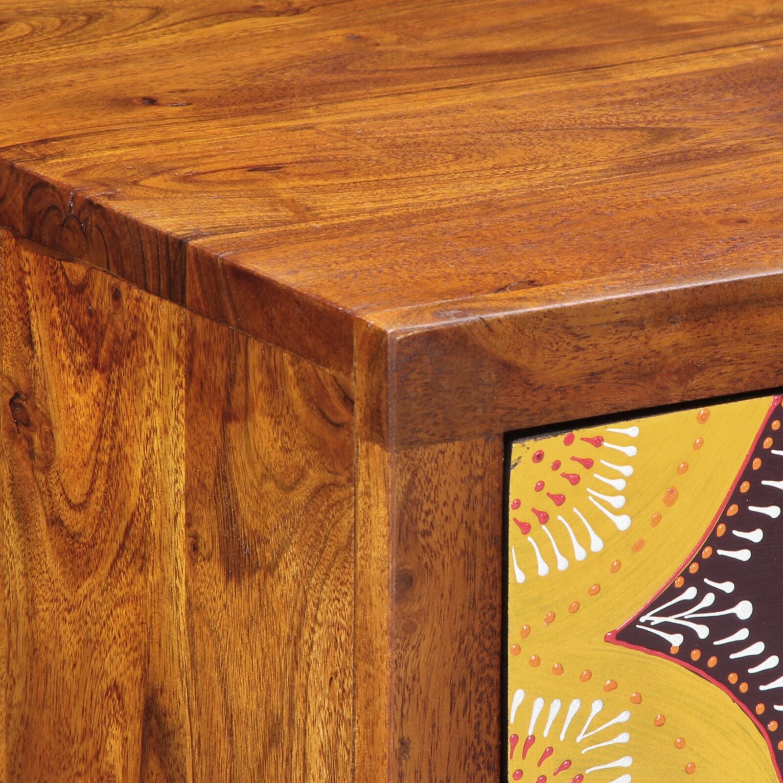 Beistelltische Braun Massivholz Mango Klein Dekorative Intarsien