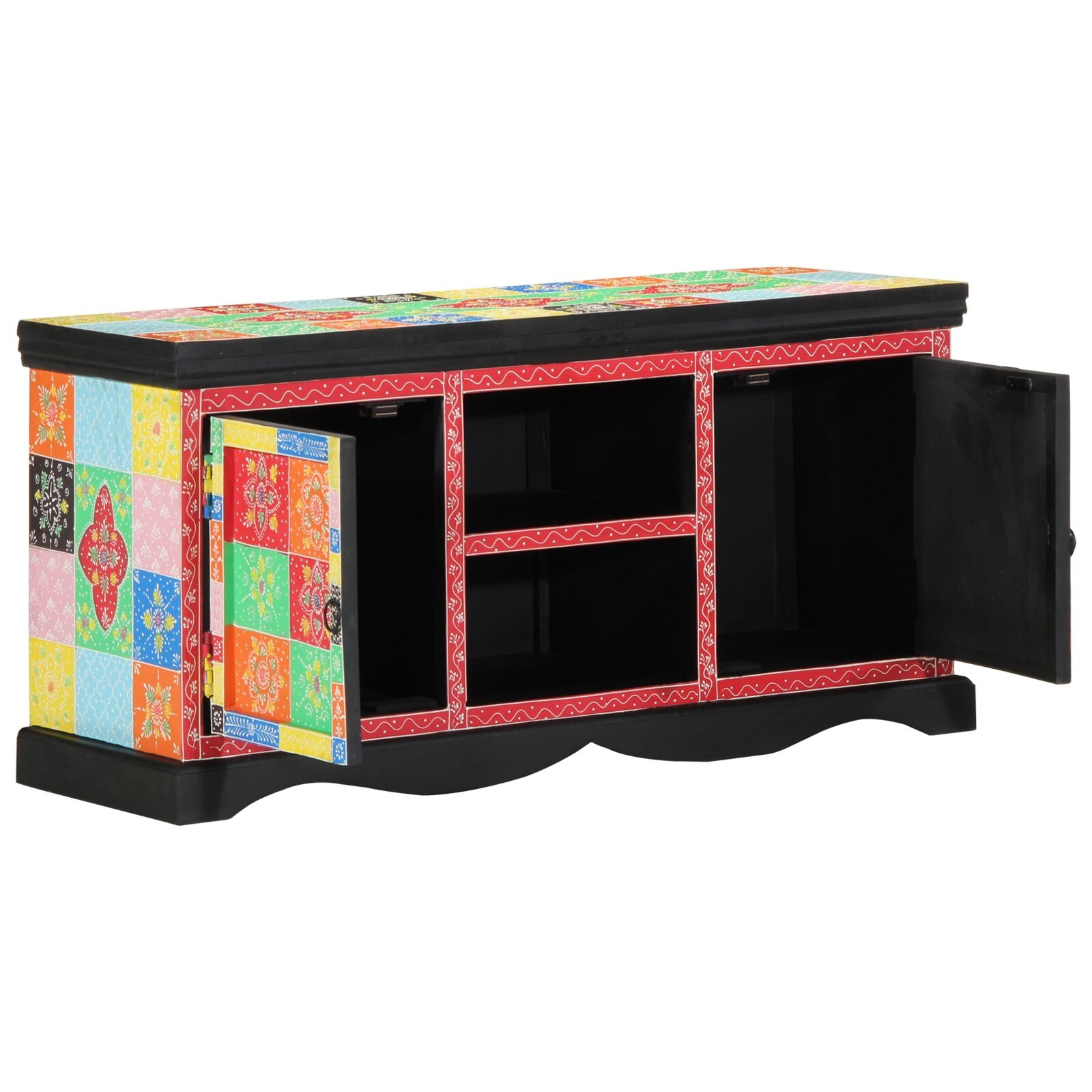 TV-Schrank Bunt 100x35x50 cm aus Mangoholz