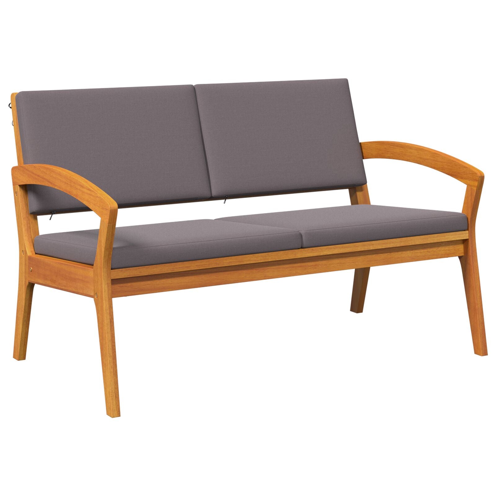 3-teiliges Bistro-Set mit Kissen aus massivem Akazienholz