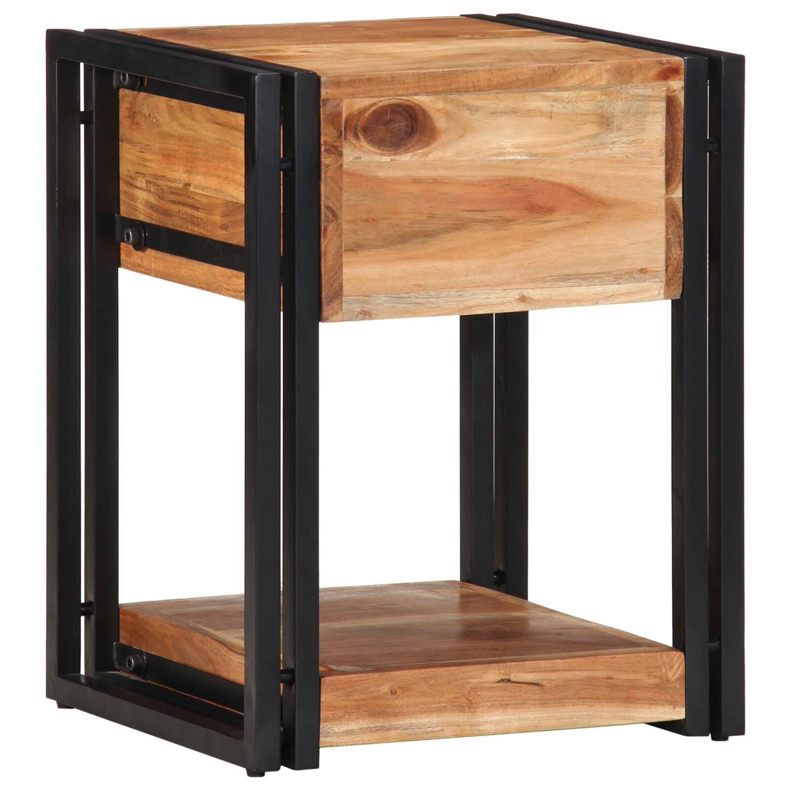 Nachttische 2er Set 40x35x50 cm aus massivem Akazienholz