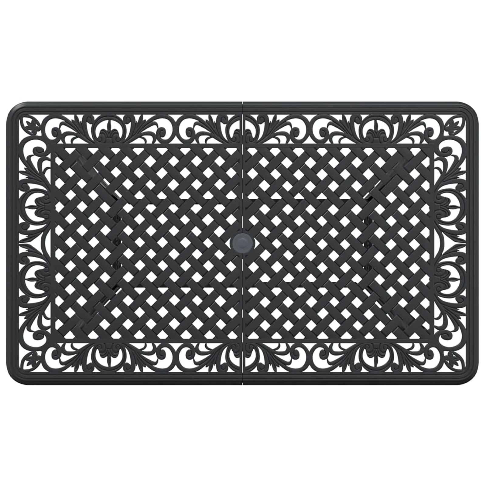 Set aus 4 Schwarz Gusseisen Groß Dekorative Intarsien