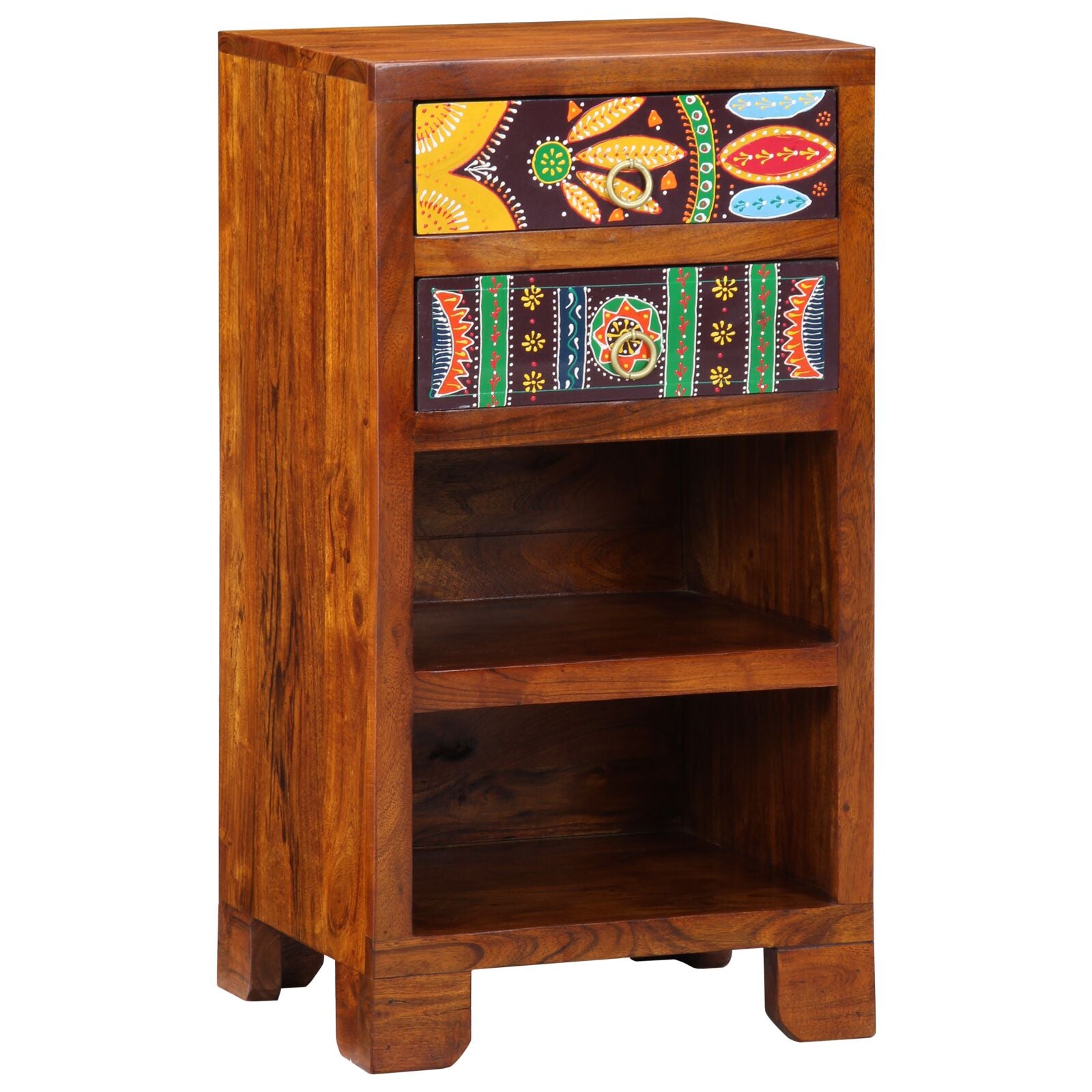 Beistelltische Braun Massivholz Mango Klein Dekorative Intarsien