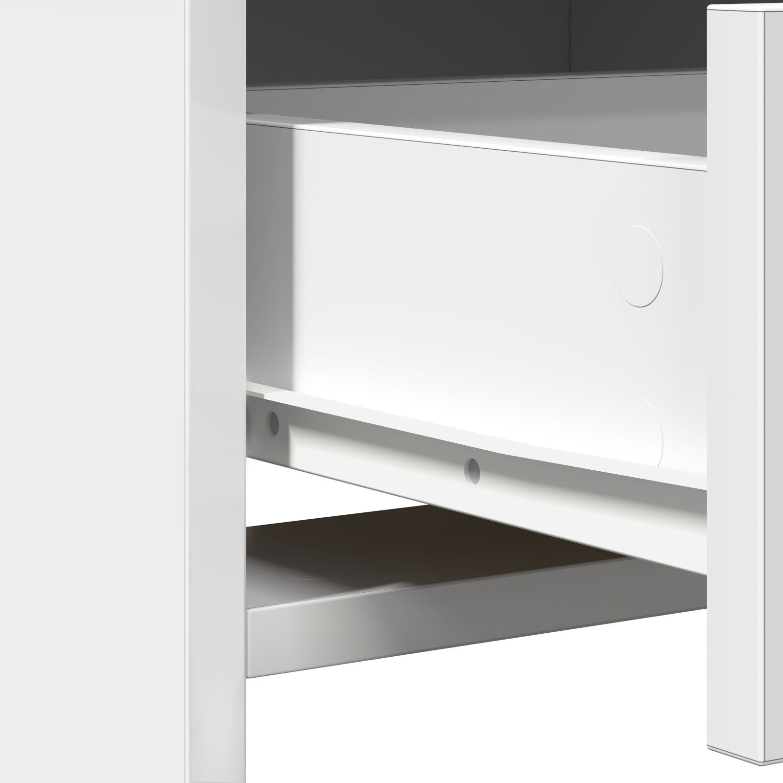2-teiliges Dressing Tisch Set mit LED weißem Holz