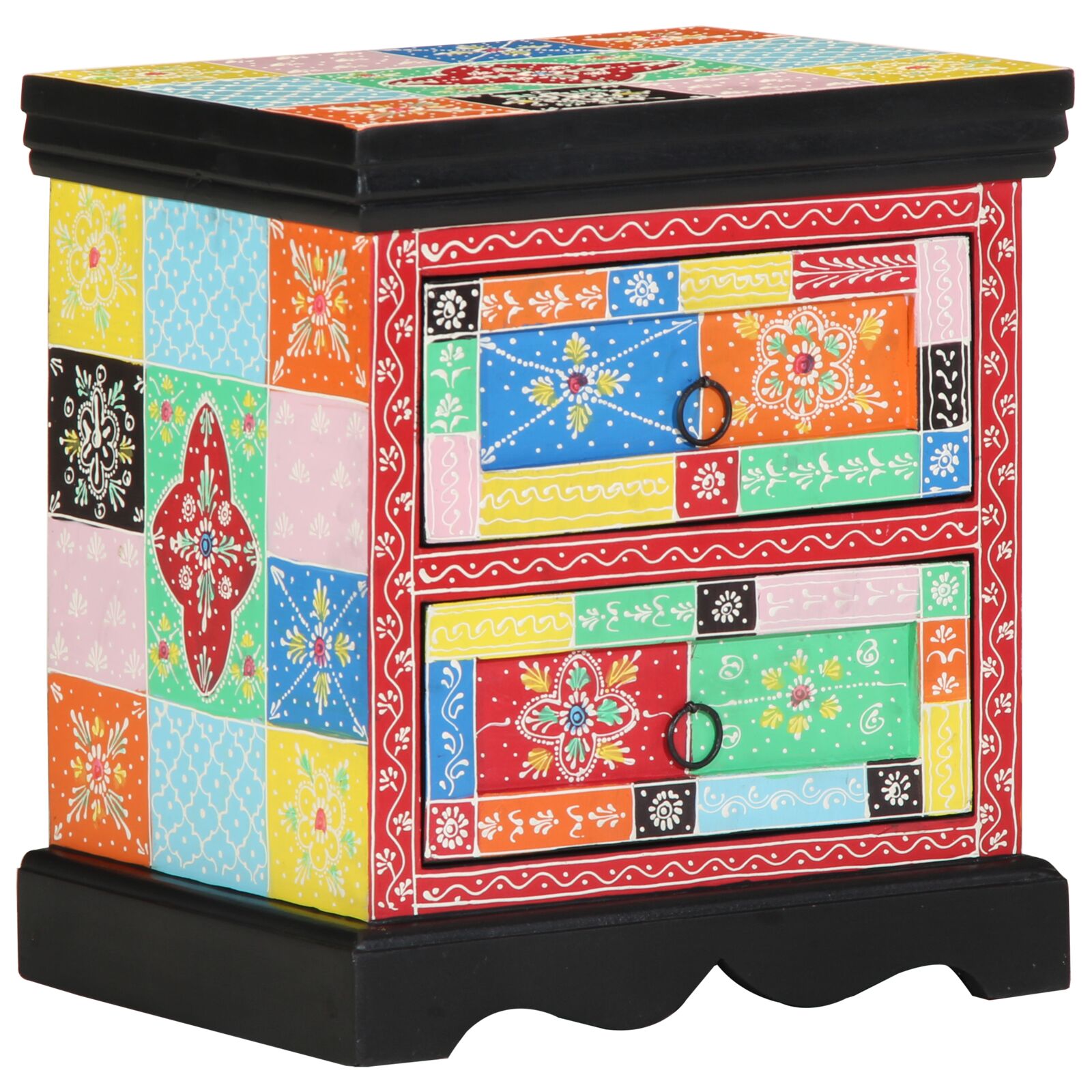 Nachttisch 2er Set Mehrfarbig 40x35x45 cm Ingenieurholz