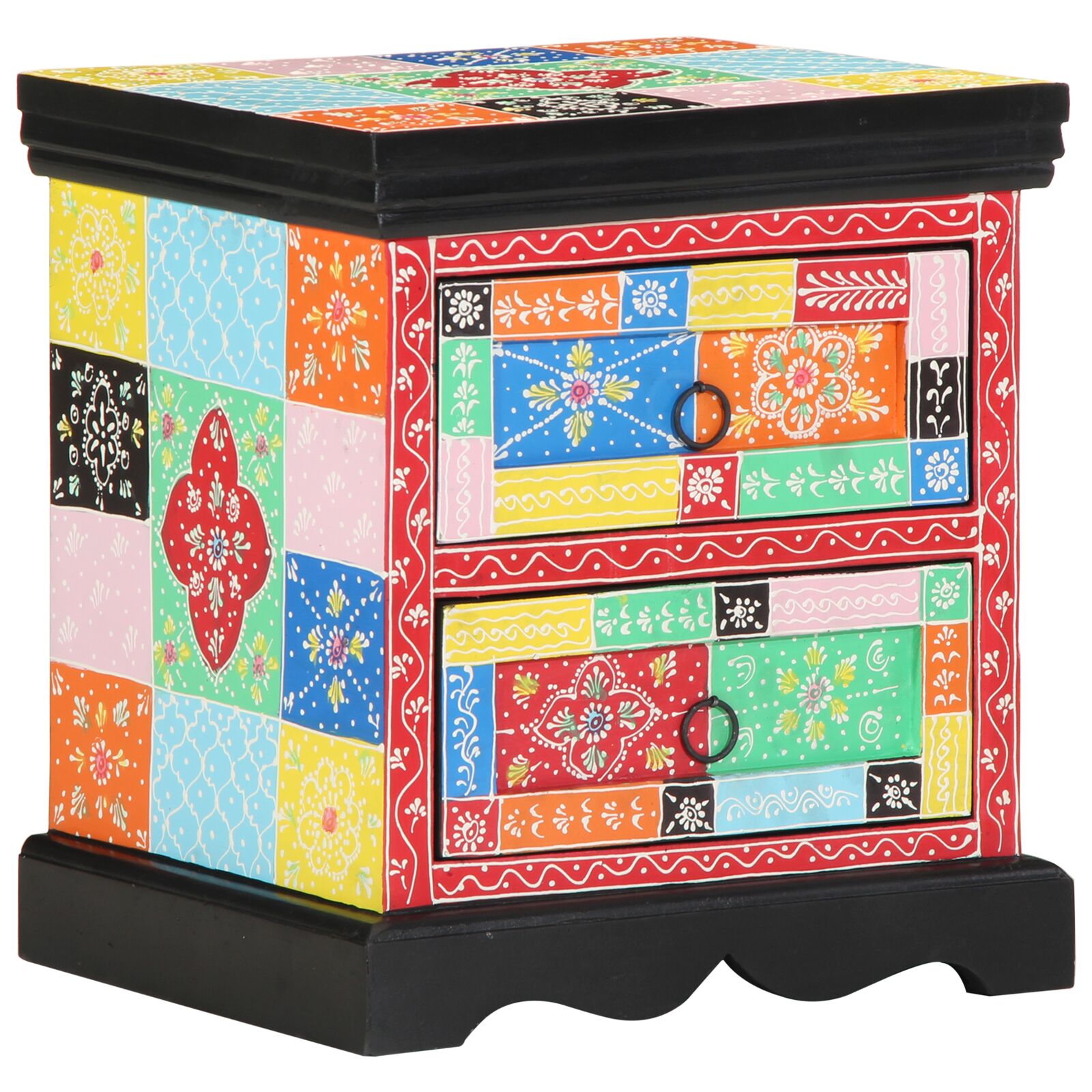 Nachttisch 2er Set Mehrfarbig 40x35x45 cm Ingenieurholz