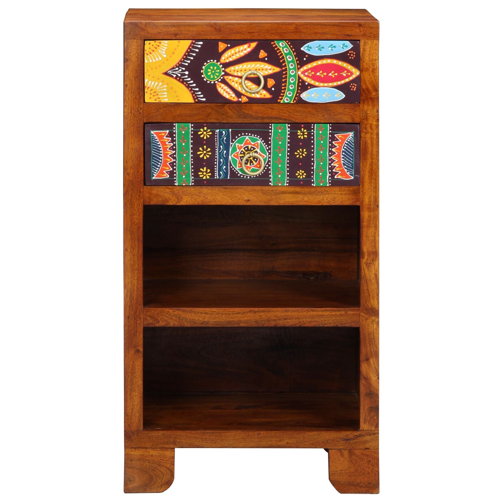 Beistelltische Braun Massivholz Mango Klein Dekorative Intarsien