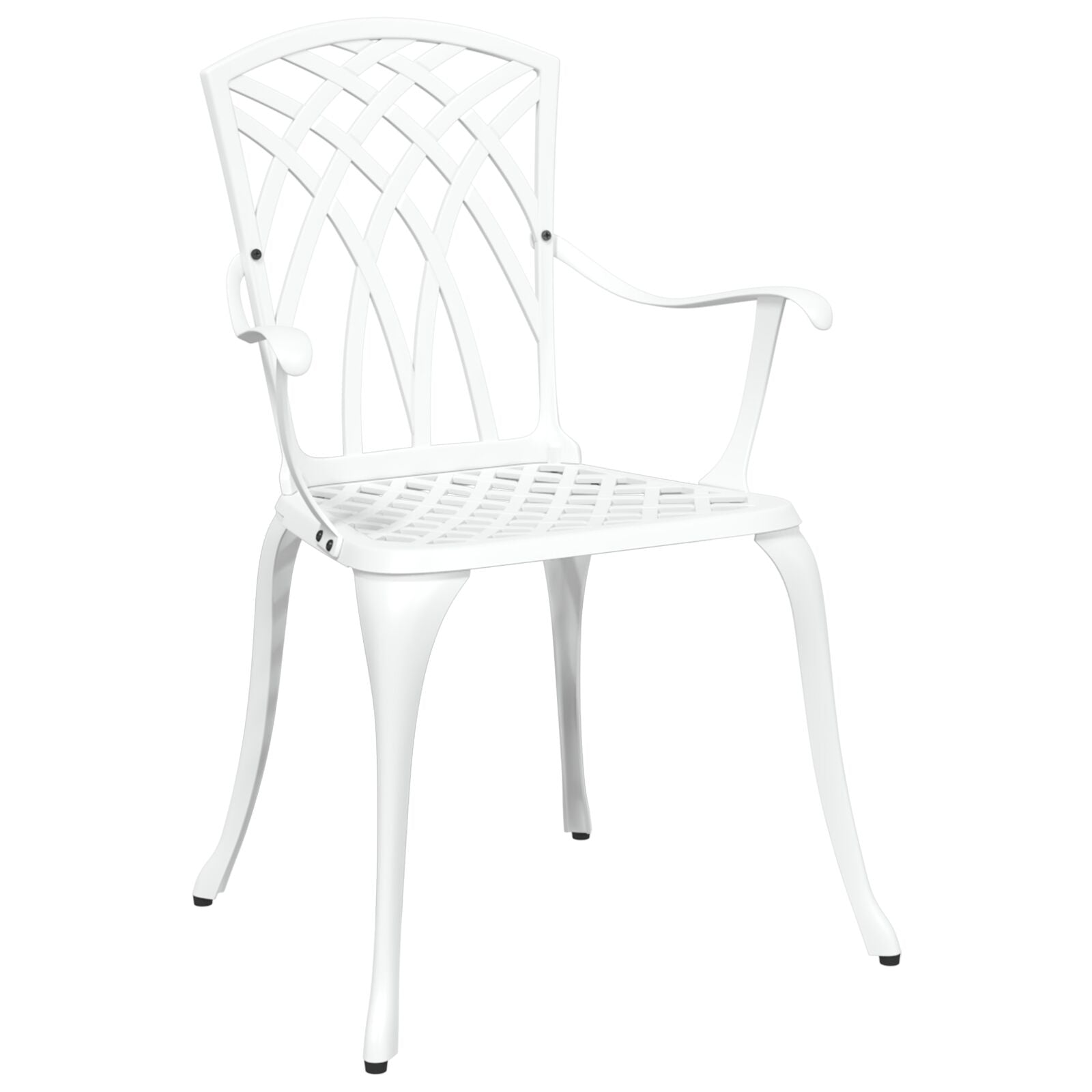 Set aus 4 Weiß Gussaluminium Groß Dekorative Intarsien