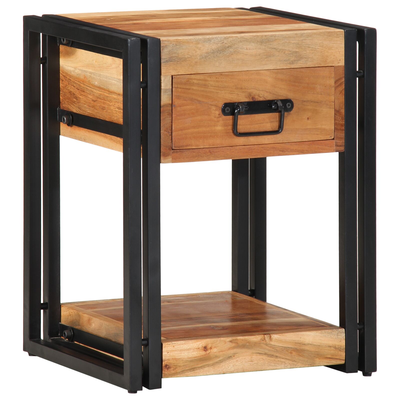 Nachttische 2er Set 40x35x50 cm aus massivem Akazienholz