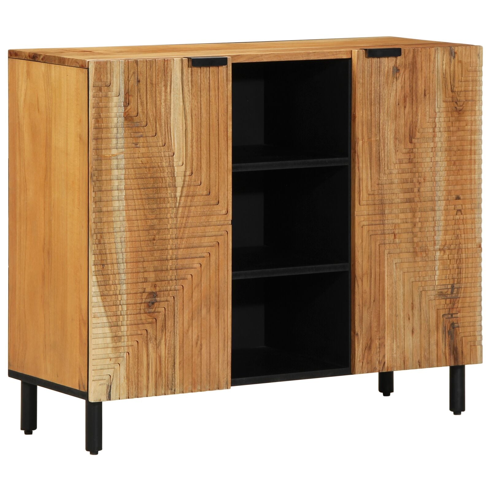 Sideboard 90x33x75 cm Massivholz Akazie