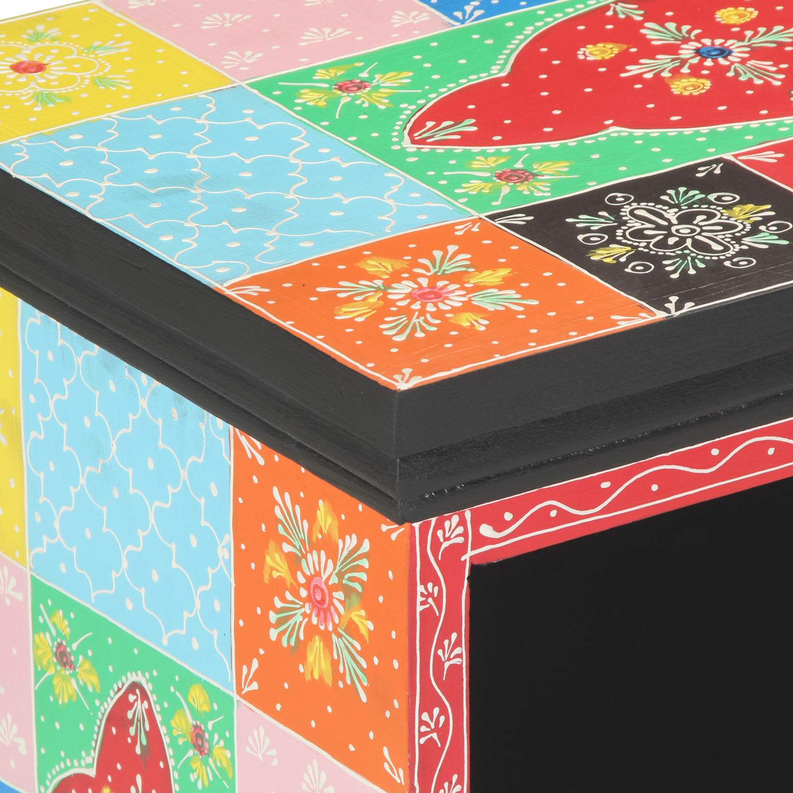 TV-Schrank Bunt 80x35x50 cm aus Massivholz Mango