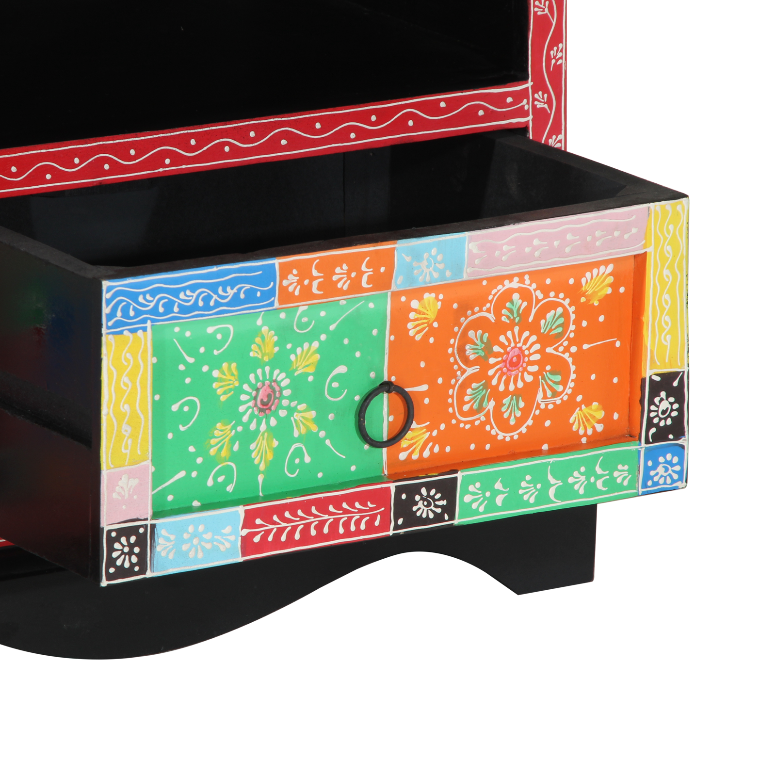 TV-Schrank Bunt 80x35x50 cm aus Massivholz Mango